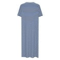 thumbnail image 4 of HUJlwoi Chemise de Nuit Imprimée pour Femmes Rayée Longue Robe de Bain Zippée Robe Décontractée Chemise de Nuit Manches 3/4 avec Poches, 4 of 4
