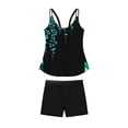 thumbnail image 6 of pstuiky Womens Swimsuits Print Crew Neck Adjustable Strap Two Piece Bathing Suits Swim Suit Women Two-Piece Sets Chest Support with Boy Shorts Swimming Suits, 6 of 6