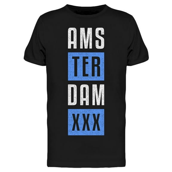 Grunge Amsterdam T-Shirt Men -Image by Shutterstock, Male x-Large