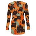 thumbnail image 5 of Camisas Para Mujer Casual Manga Larga Cuello Redondo Bolsillo Blusa Suelta Festival Impreso Tops Odeerbi ODB126986, 5 of 5