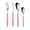 pink, variant on Ybomd,4Pcs Stainless Handle Cutlery Set,French Style Flatware with Colorful Handles,Brighten Your Dining Table with This Four Piece Flatware Set That Comes in Cheerful Colored Handles.