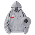 thumbnail image 5 of ZCFZJW Heated Hoodie for Men Trendy Printed Fall Winter Long Sleeve Thick Warm Hooded Sweatshirts Heated Jackets USB Electric Pullover Outdoor 5 Heating Zones with Pockets C-Gray XXXL, 5 of 10