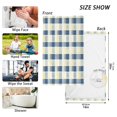 thumbnail image 3 of 2 Pcs Absorbent Face Towel Bath Hand Towels Soft Breathable Cotton Towel Set for Bathroom Kitchen Hotel Spa Decor Blue and Yellow Gingham, 3 of 8