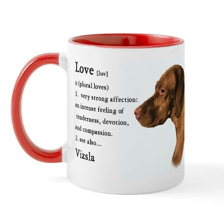 

CafePress - Vizsla Love Is Mug - 11 oz Ceramic Mug - Novelty Coffee Tea Cup
