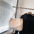 thumbnail image 2 of Large Capacity Commuters Tote Portable Autumn Winter Faux Fur Handbags for Party, 2 of 9