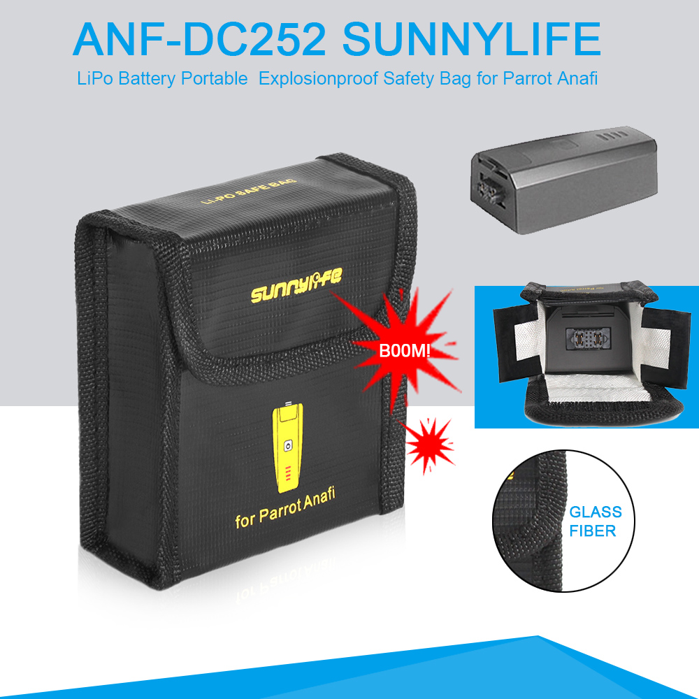 Safe Radiation Protection Explosion-proof Bag for Parrot ANAFI Lipo Battery