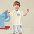 thumbnail image 2 of RUTAYY Children Boys Outfits Sets Casual Short Sleeve Top and Shorts Two Piece Playwear Comfortable Summer Clothes Trendy Clothes, 5-6 Years, 2 of 4
