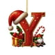 thumbnail image 2 of Adorno Navideño con 26 Letras | Adornos Navideños Acrílicos Personalizados | Adornos con Letras Ligeros y Duraderos con Gorros de Papá Noel | Decoración Navideña para Colgar En El Árbol, para Casa, O, 2 of 5