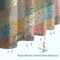 thumbnail image 6 of Pioneer Flower Floral Print Pattern Shower Curtain 72"x72", Bathroom Decorative Shower Curtain Set with 12 Hooks, Waterproof Washable, 6 of 6