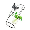 thumbnail image 4 of 1pc Hydroponic Container Plant Glass Bottle Wrought Iron Hanging Glass Bottle Vase (1pc Hanging Bottle Black), 4 of 7