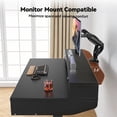 thumbnail image 4 of Electric Standing Desk with 5 Drawers, Monitor-Riser Design, 48" x 24" Height Adjustable Sit Stand Desk for Home Office, 4 Preset Pannel, Black, 4 of 9