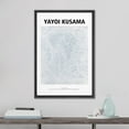 thumbnail image 2 of PixonSign Framed Canvas Print Wall Art Yayoi Kusama Pastel Blue Dot Landscape Abstract Shapes Illustration Fine Art Decorative Minimalist Relax/Calm for Living Room, Bedroom, Office - 24"x36" Black, 2 of 5