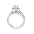 thumbnail image 3 of 1 ct Cushion Halo Diamond Engagement Ring Set Split Shank Wedding 14K White Gold, 3 of 4
