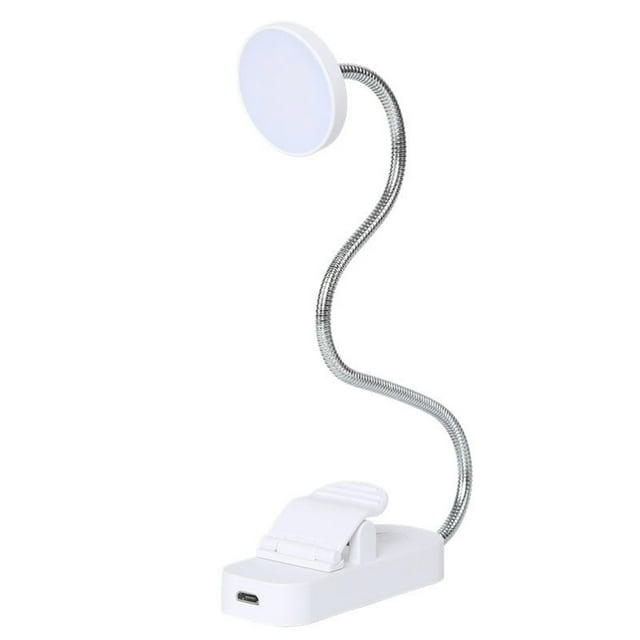 Advancent Luz de libro con clip que funciona con pilas, práctico compañero de lectura, protección ocular, miniluces de libro con clip Iluminación y accesorios blanco