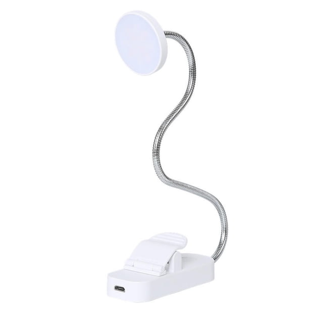 Advancent Luz de libro con clip que funciona con pilas, práctico compañero de lectura, protección ocular, miniluces de libro con clip Iluminación y accesorios blanco