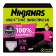 thumbnail image 1 of Ninjamas Girls Bedwetting Nighttime Underwear, Size S/M (38-70 lbs), 1 of 26