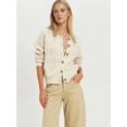 thumbnail image 4 of Womens Long Sleeve Button Up Knit Cardigan Crewneck Button Down Sweaters for Women Color XL, 4 of 8