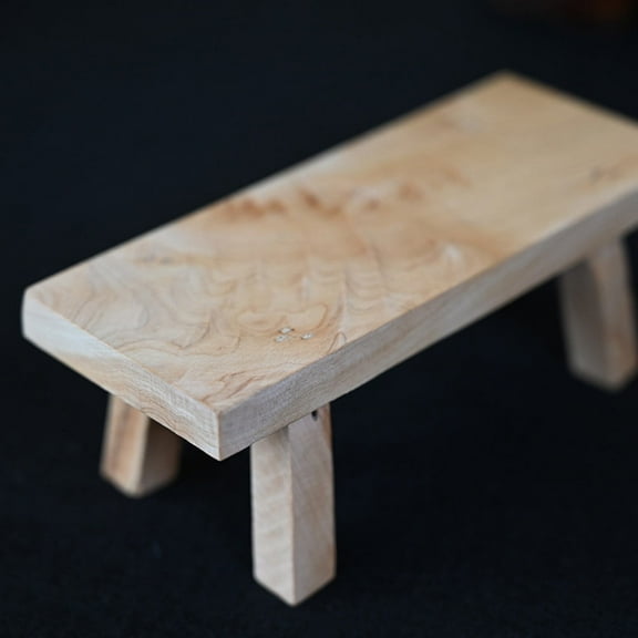 ibasenice kids step stool wood Decorative Stool Khaki 1Pcs