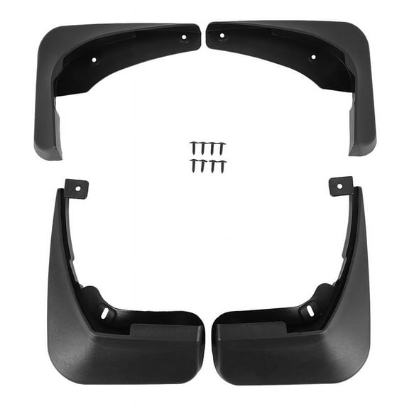 4Pcs Car Mudflaps Splash Guards Mud Flap Mudguards Mud Flaps for 2008-2016,4 * Mudguards 1 * Bag Screw,black