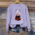 thumbnail image 2 of VKOYWKM Women's Halloween Sweatshirts Ghost Pumpkin Graphic Sweatshirts Crewneck Long Sleeve Fall Sweatshirt Vintage Spooky Halloween Pullover Sweatshirts, 2 of 6