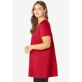 thumbnail image 3 of Roaman's Women's Plus Size Cotton Ultimate Scoopneck Swing Tunic, 3 of 6