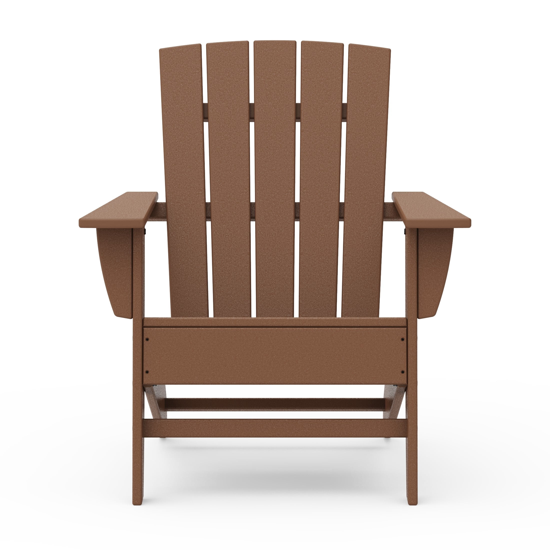 Better Homes & Gardens by POLYWOOD Southlake Outdoor Modern Adirondack Chair, All-Weather HDPE, Patio Seat, Teak