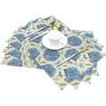 thumbnail image 5 of Spring Floral Placemats 12x18 Inches Set of 4 Blue Hydrangea Flower Decorative Rectangle Table Mats Summer Floral Linen Place Mats for Home Kitchen Party Dining Table Decor, 5 of 6