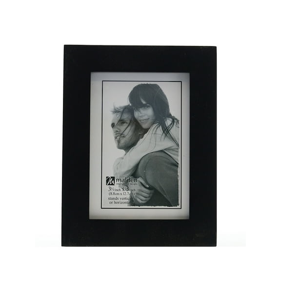 Linear Black Wood Photo Frames 3 in. x 5 in. (pack of 4)