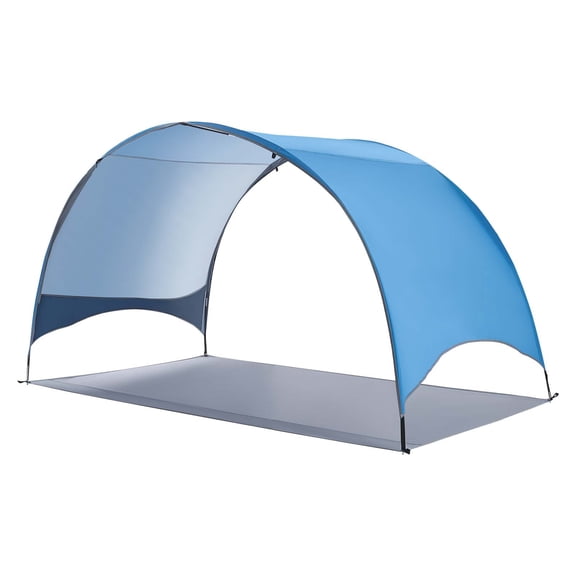 KFFKFF Beach Tent Sun Shelter for 4 People, UPF 50  Protection, Portable Sun Shade Canopy with Carry Bag & Ground Stakes, Lightweight and Simple Setup for Camping, Fishing, Outdoor Picnics