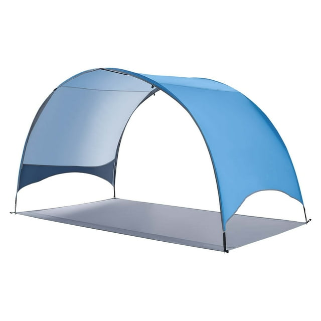 KFFKFF Beach Tent Sun Shelter for 4 Person, UPF 50+ Protection, Portable Sun Shade Canopy with Carrying Bag & Ground Stakes, Lightweight and Easy Setup Beach Umbrella