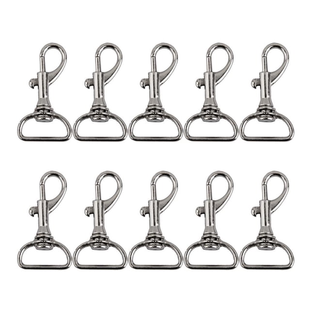 10 Ganchos de seguridad Con Gatillo Giratorio Sunnimix Cierres de bolsa plata 40 x 23 mm