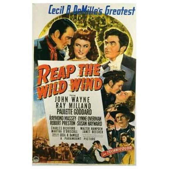 Pop Culture Graphics MOV258305 Reap the Wild Wind Movie Poster, 11 x 17