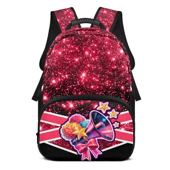 Yuyamidu Pink Bling Print Middle School Backpack for Kids School Bags for Girls 7-10 Years Old Portable Shoulder Bag Teen School Backpacks