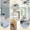 thumbnail image 6 of Bella Depot 72" Modern LED Ceiling Fan 6-Speed Reversible Chandelier With Dimmable Light and Remote Control, 6 of 12
