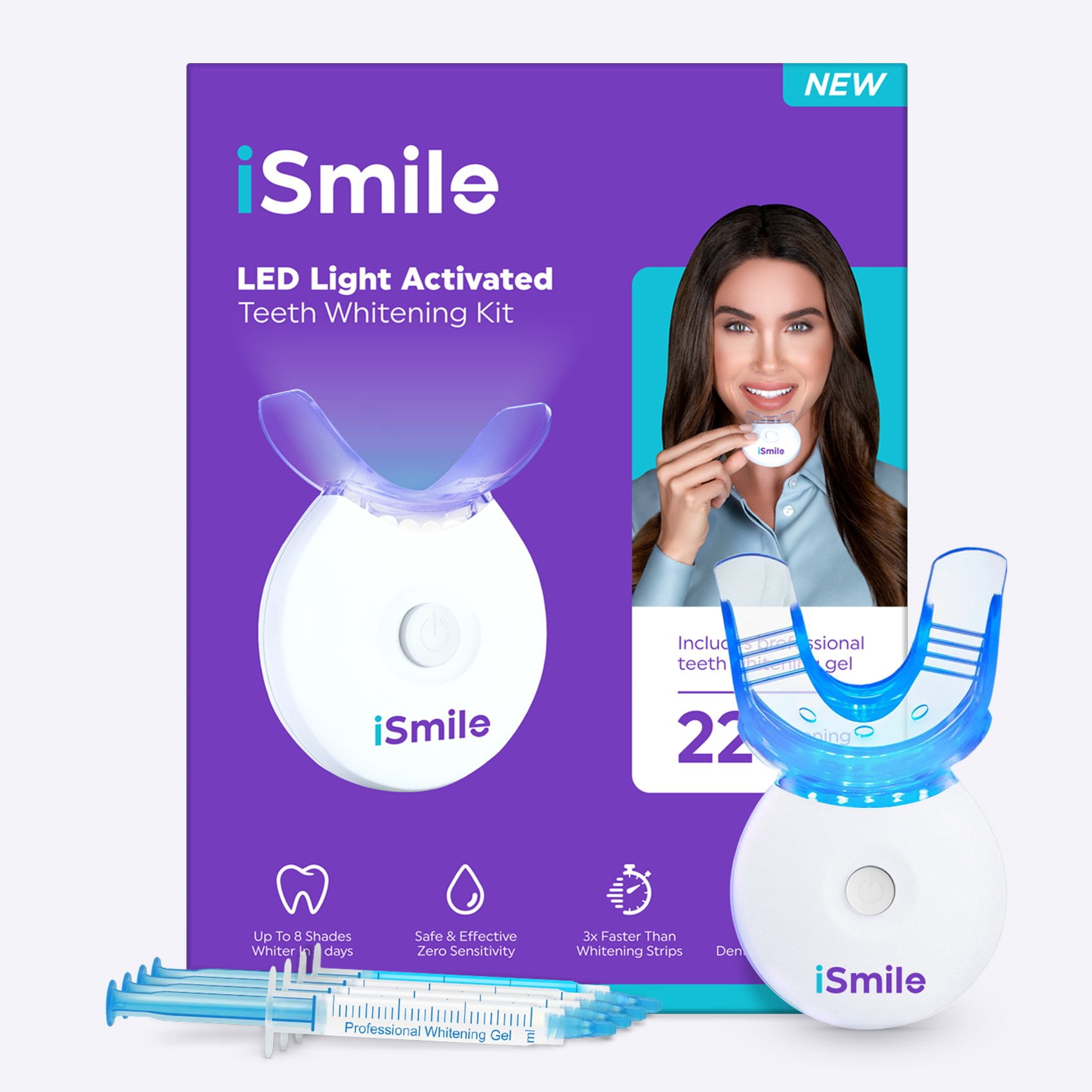 iSmile Teeth Whitening Kit - LED Light, 35% Carbamide ...