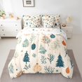 thumbnail image 2 of Manfei Rustic Leaves 7-Piece Bedding Comforter Set,Xmas Tree King Bedding Sets,Green Beige Bed Sheets For Girl,Luxury Bedroom Decor Reversible, 2 of 8