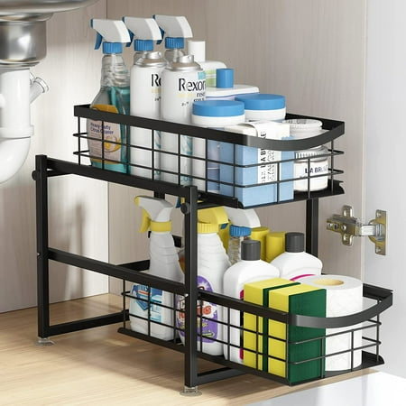 Xizioo Bathroom Organizer Under Sink, Upgraded Structure Under Kitchen Sink Organizers and ...