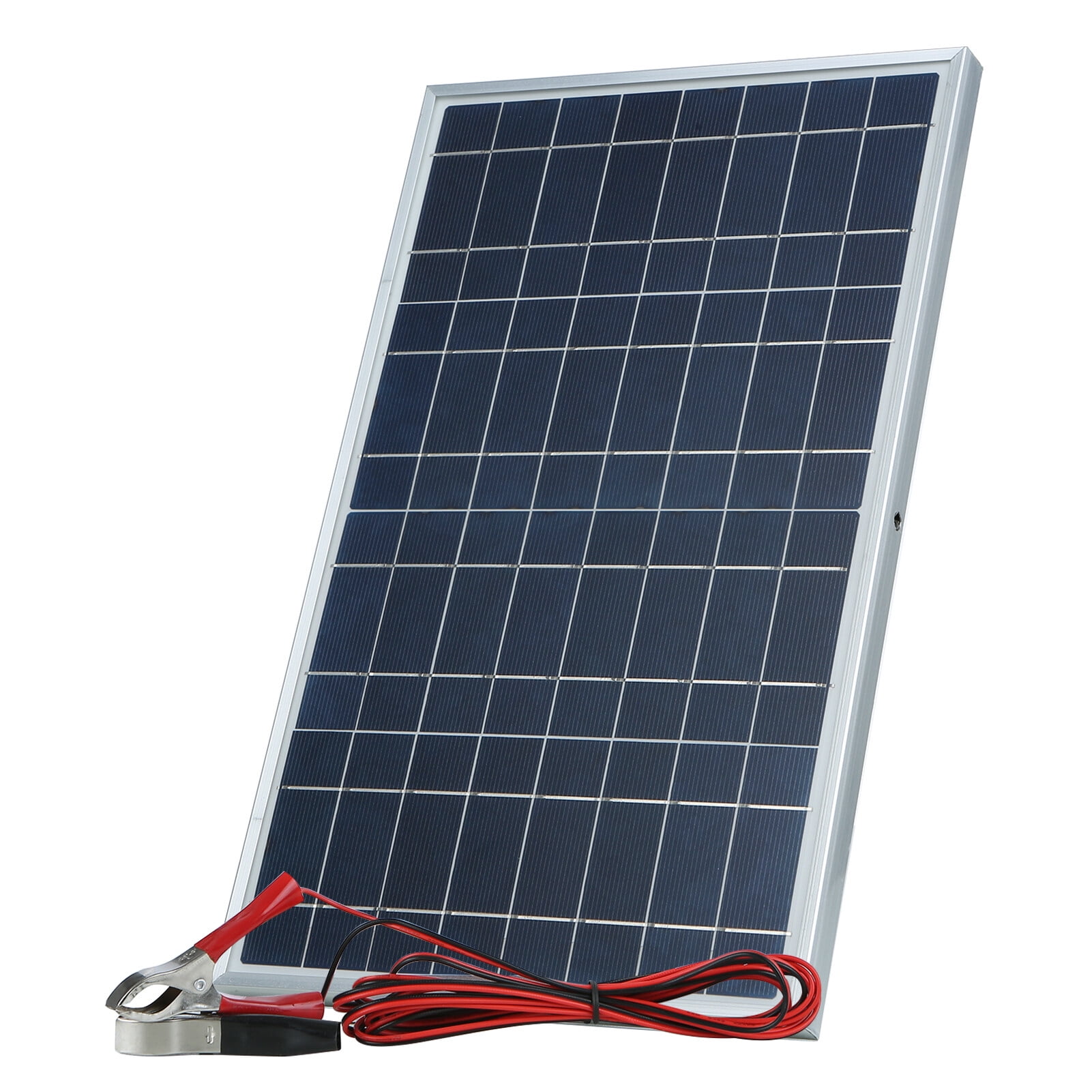 Elowen Solar Panel Kit Set Set 30W D C 12V/18V Solar Panel Kit Set with Alligator Clip/ IP65 Water Resistance for Home Indoor Outdoor Use Portable