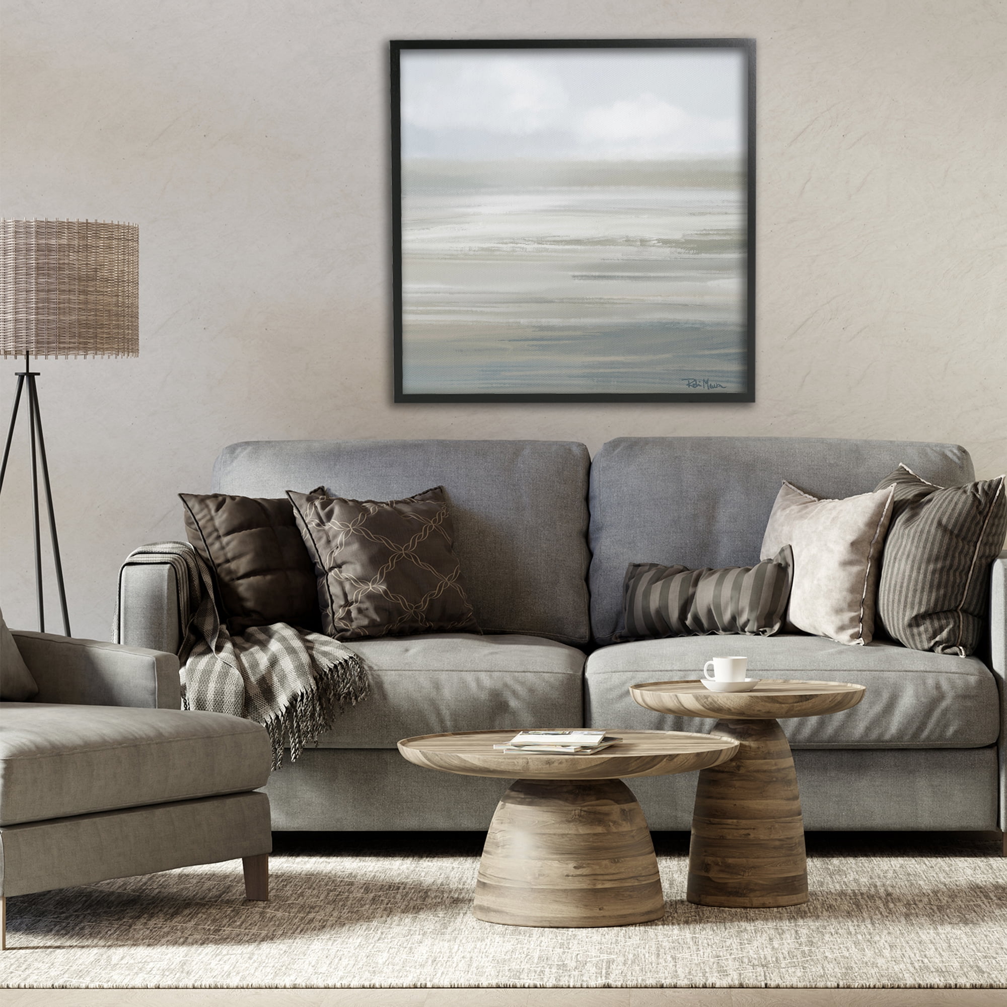 Stupell Industries Mid Afternoon Landscape Black Framed Giclee Art, design by Robin Maria