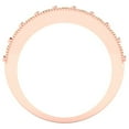thumbnail image 5 of 0.81 ctw Wedding Band for Women - 18K Rose Gold Simulated Yellow Diamond Stackable Eternity Ring, 5 of 6