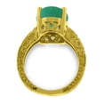 thumbnail image 4 of Galaxy Gold 14K Solid Gold Natural Emerald Oval Ring for Women - Yellow Gold Fine Jewelry, 4 of 4