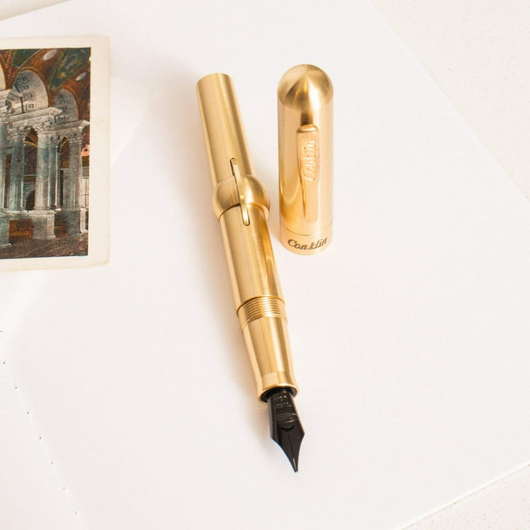 Conklin Mark Twain Crescent Filler Brass Fountain Pen - Walmart.com