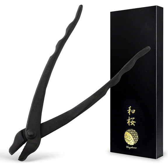 Wazakura Hand Forged Bonsai Pliers Black 8.25" Made in Japan