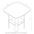 thumbnail image 2 of Furinno Simple Design End Table, Dark Walnut, 2 of 4