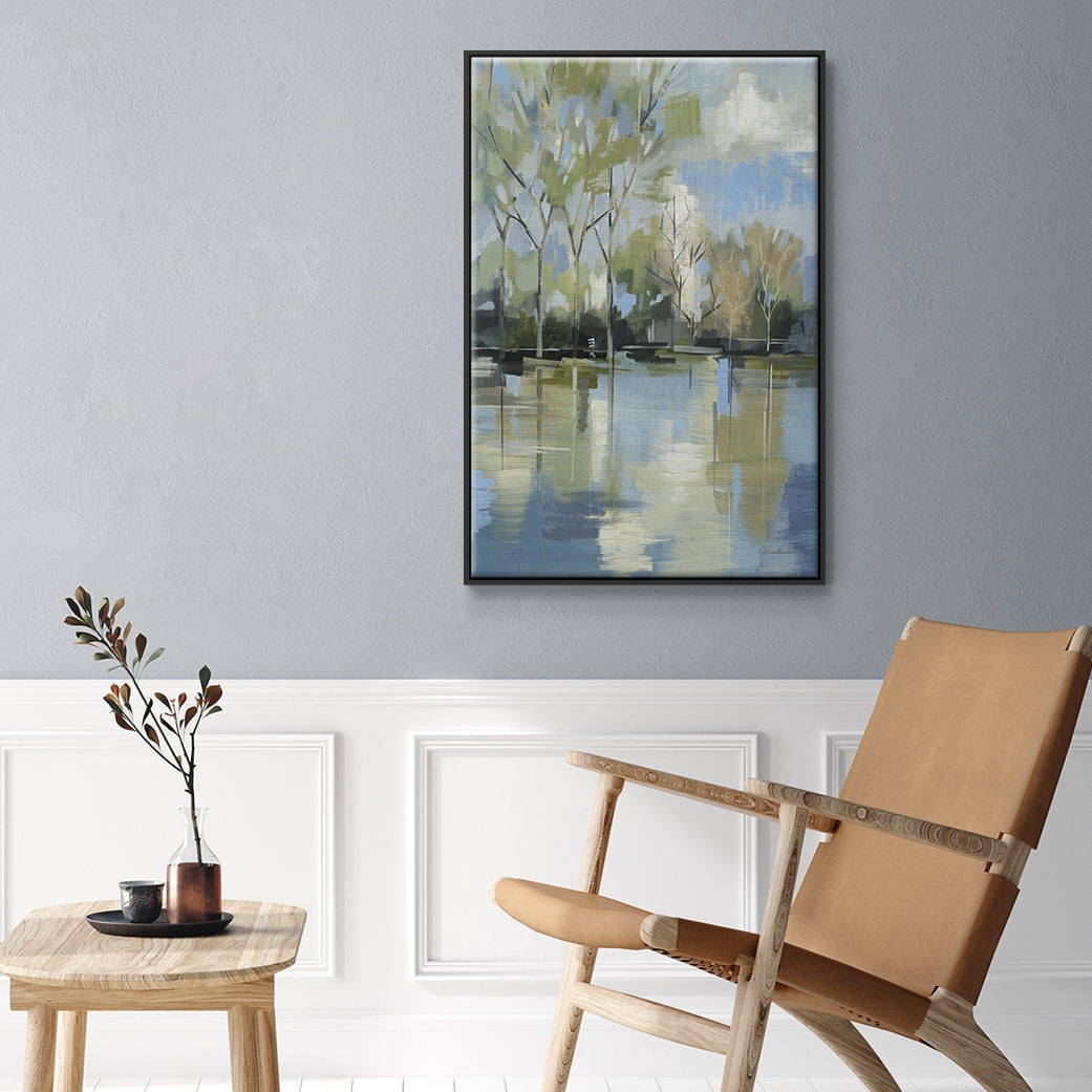 Enchanted Forest II Framed Premium Gallery Wrapped Canvas - Ready to Hang - 27 x 41 - Black Floating Frame