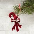 thumbnail image 2 of Adorno Navideño Con Lazo Rojo Vino. Colgante De Reno De Terciopelo Para Árbol De Navidad. Decoración Para Salón Y Escalera. Adorno Colgante. Coronas Y Lazos Para La Decoración Navideña Del Hogar., 2 of 4