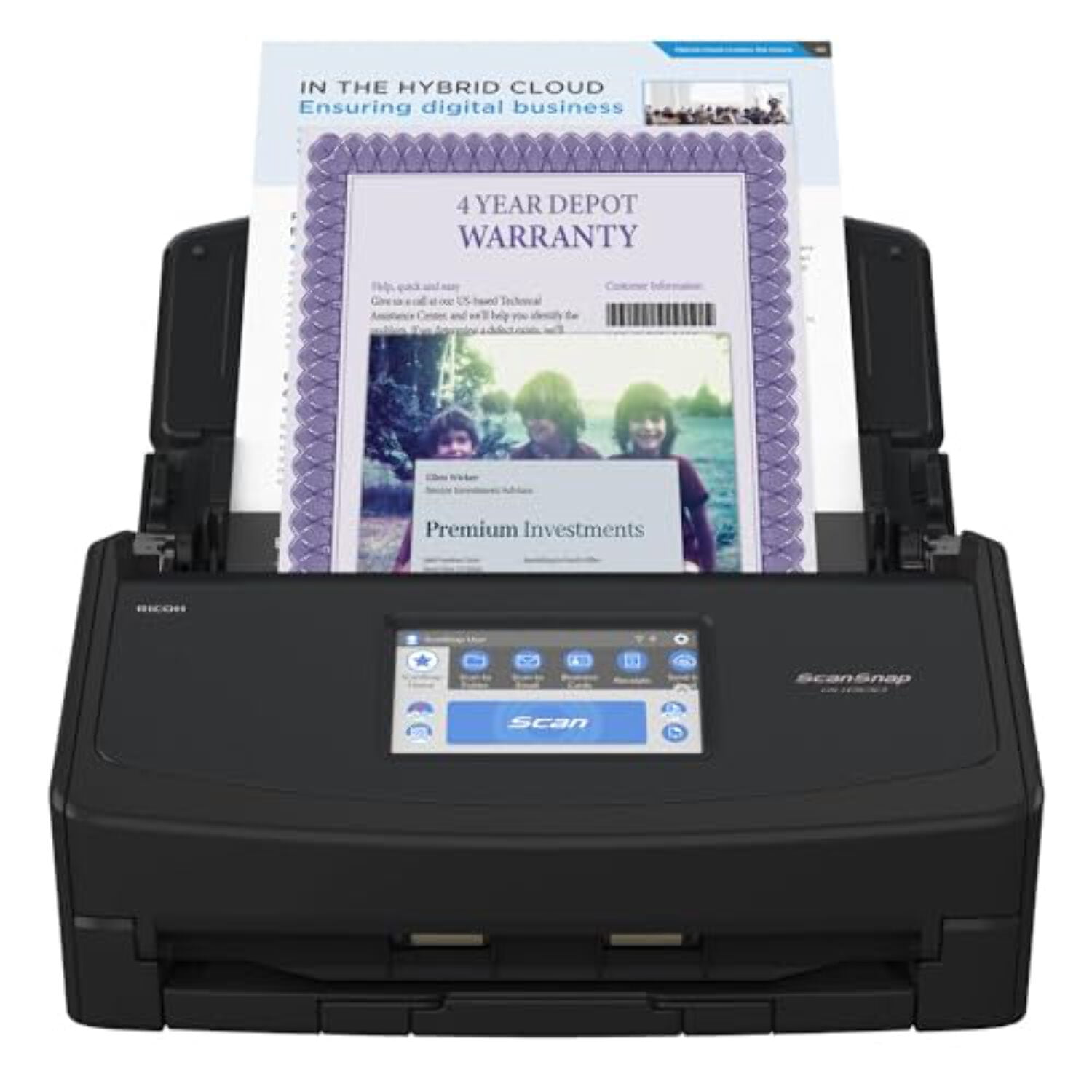 ScanSnap iX1600 Premium Color Duplex Document Scanner for Mac and 