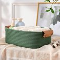 thumbnail image 4 of Natubeau 6 Pack Green Woven Storage Baskets, Stackable Cotton Rope Organizer Bins, Sturdy Decorative Rectangle Basket for Shelf, Kitchen, Bathroom, Bedroom & Home Organization, 4 of 11