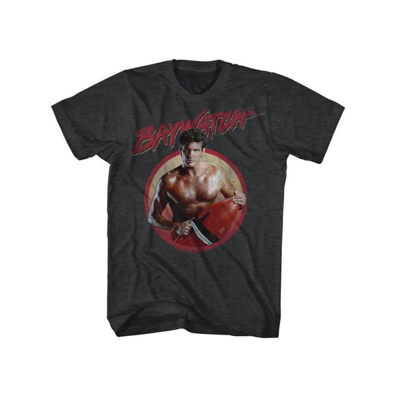 Baywatch 90's Drama Beach Patrol Lifeguard Serious David Adult T-Shirt Tee XLT