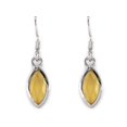thumbnail image 2 of 2 Carat Genuine Yellow Citrine 925 Sterling Silver Dangle Fine Earrings, 2 of 3